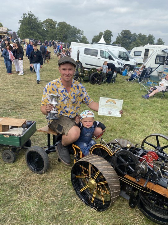 Best Working Miniature Steam Exhibit Bob & Sue Bailey (3" Fowler Ploughing Engine) Pictured: Section Secretary, Albert Stephenson was presented with the trophy on their behalf.